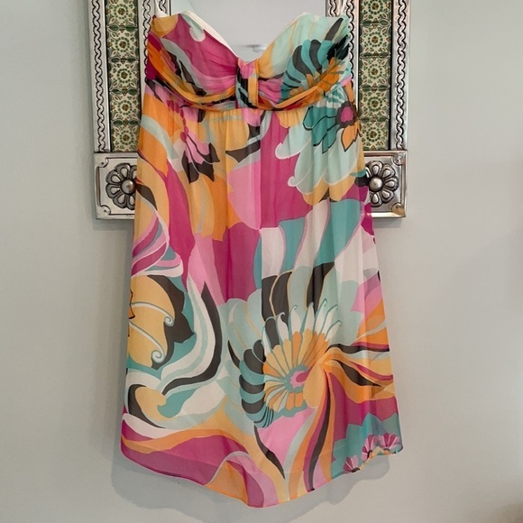 Shoshanna Anthropologie Silk Chiffon Dress - Picture 4 of 12